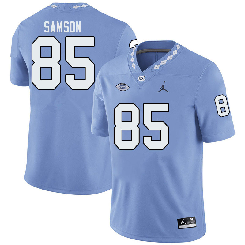 Jordan Brand Men #85 Dom Samson North Carolina Tar Heels College Football Jerseys Sale-Blue